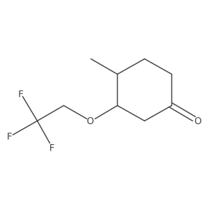 4-Methyl-3-(2,2,2-trifluoroethoxy)cyclohexan-1-one结构式