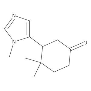 4,4-dimethyl-3-(1-methyl-1H-imidazol-5-yl)cyclohexan-1-one结构式