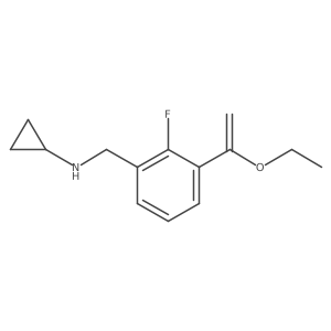 N-{[3-(1-ethoxyethenyl)-2-fluorophenyl]methyl}cyclopropanamine结构式