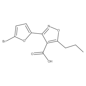 3-(5-Bromofuran-2-yl)-5-propyl-1,2-oxazole-4-carboxylic acid结构式