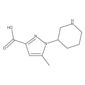 5-methyl-1-(piperidin-3-yl)-1H-pyrazole-3-carboxylic acid Structure
