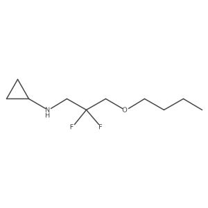 N-(3-butoxy-2,2-difluoropropyl)cyclopropanamine结构式