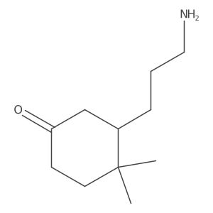 3-(3-Aminopropyl)-4,4-dimethylcyclohexan-1-one结构式