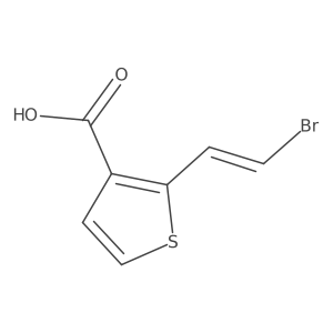 2-(2-Bromoethenyl)thiophene-3-carboxylic acid结构式