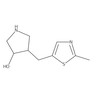 4-[(2-Methyl-1,3-thiazol-5-yl)methyl]pyrrolidin-3-ol Structure