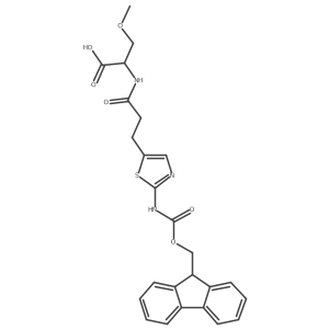 (2S)-2-{3-[2-({[(9H-fluoren-9-yl)methoxy]carbonyl}amino)-1,3-thiazol-5-yl]propanamido}-3-methoxypropanoic acid结构式