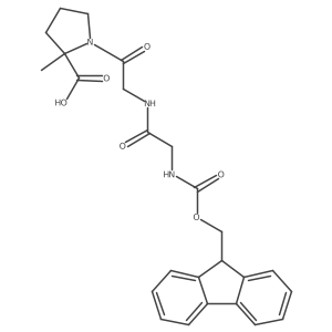 (2S)-1-{2-[2-({[(9H-fluoren-9-yl)methoxy]carbonyl}amino)acetamido]acetyl}-2-methylpyrrolidine-2-carboxylic acid结构式