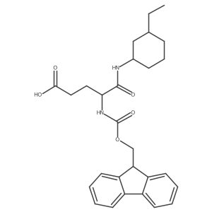 4-[(3-ethylcyclohexyl)carbamoyl]-4-({[(9H-fluoren-9-yl)methoxy]carbonyl}amino)butanoic acid结构式