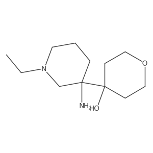 4-(3-Amino-1-ethylpiperidin-3-yl)oxan-4-ol结构式