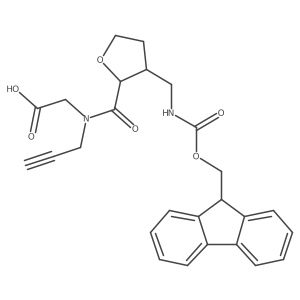 2-(1-{3-[({[(9H-fluoren-9-yl)methoxy]carbonyl}amino)methyl]oxolan-2-yl}-N-(prop-2-yn-1-yl)formamido)acetic acid结构式