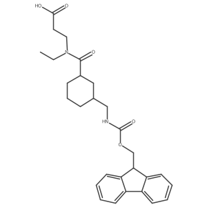 3-(N-ethyl-1-{3-[({[(9H-fluoren-9-yl)methoxy]carbonyl}amino)methyl]cyclohexyl}formamido)propanoic acid结构式