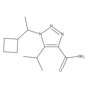 1-(1-cyclobutylethyl)-5-(propan-2-yl)-1H-1,2,3-triazole-4-carboxamide结构式