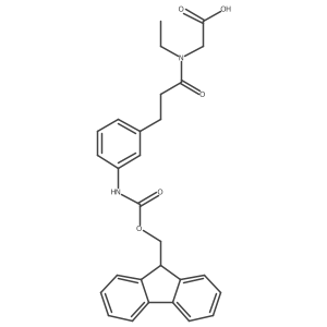2-{N-ethyl-3-[3-({[(9H-fluoren-9-yl)methoxy]carbonyl}amino)phenyl]propanamido}acetic acid结构式