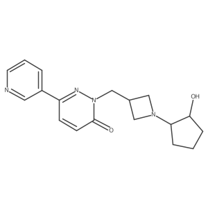 2-{[1-(2-Hydroxycyclopentyl)azetidin-3-yl]methyl}-6-(pyridin-3-yl)-2,3-dihydropyridazin-3-one Structure
