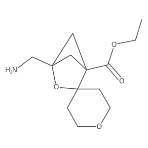 Ethyl 4-(aminomethyl)-3-oxaspiro[bicyclo[2.1.1]hexane-2,4'-oxane]-1-carboxylate Structure