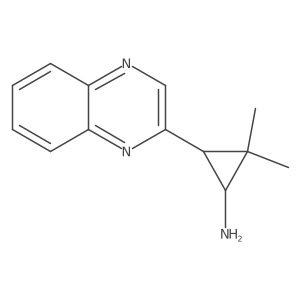 rac-(1R,3S)-2,2-dimethyl-3-(quinoxalin-2-yl)cyclopropan-1-amine Structure