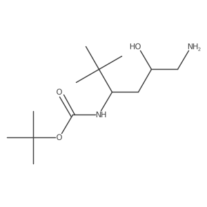 tert-butyl N-(6-amino-5-hydroxy-2,2-dimethylhexan-3-yl)carbamate结构式