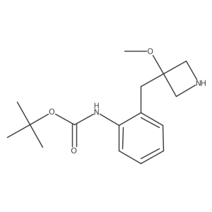 tert-butyl N-{2-[(3-methoxyazetidin-3-yl)methyl]phenyl}carbamate结构式