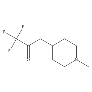 1,1,1-Trifluoro-3-(1-methylpiperidin-4-yl)propan-2-one结构式