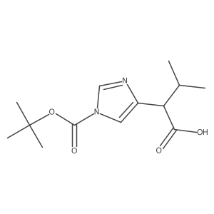 2-{1-[(tert-butoxy)carbonyl]-1H-imidazol-4-yl}-3-methylbutanoic acid结构式