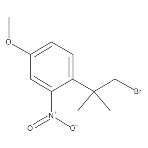 1-(1-Bromo-2-methylpropan-2-yl)-4-methoxy-2-nitrobenzene结构式
