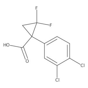 1-(3,4-Dichlorophenyl)-2,2-difluorocyclopropane-1-carboxylic acid结构式