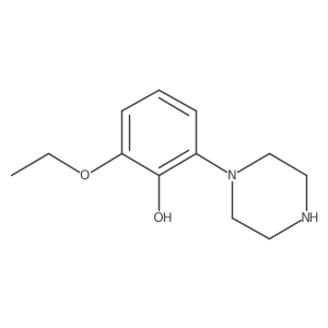 2-Ethoxy-6-(piperazin-1-yl)phenol结构式