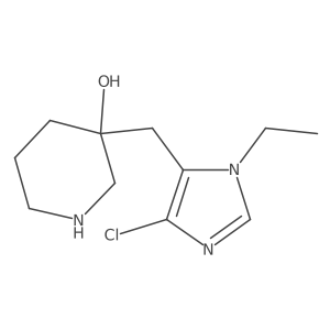3-[(4-chloro-1-ethyl-1H-imidazol-5-yl)methyl]piperidin-3-ol Structure