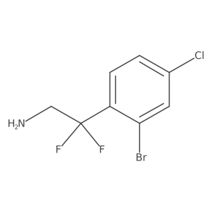 2-(2-Bromo-4-chlorophenyl)-2,2-difluoroethan-1-amine结构式