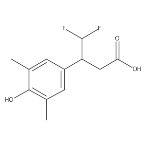 4,4-Difluoro-3-(4-hydroxy-3,5-dimethylphenyl)butanoic acid结构式