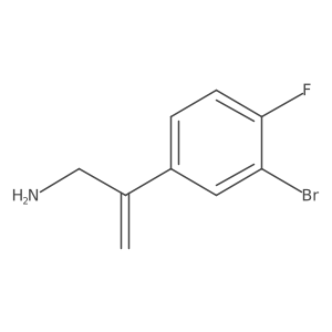 2-(3-Bromo-4-fluorophenyl)prop-2-en-1-amine结构式