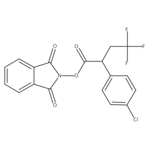1,3-dioxo-2,3-dihydro-1H-isoindol-2-yl 2-(4-chlorophenyl)-4,4,4-trifluorobutanoate结构式
