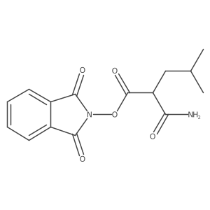 1,3-dioxo-2,3-dihydro-1H-isoindol-2-yl 2-carbamoyl-4-methylpentanoate结构式