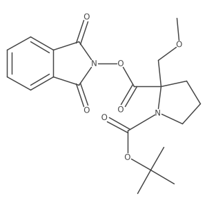 1-tert-butyl 2-(1,3-dioxo-2,3-dihydro-1H-isoindol-2-yl) 2-(methoxymethyl)pyrrolidine-1,2-dicarboxylate结构式
