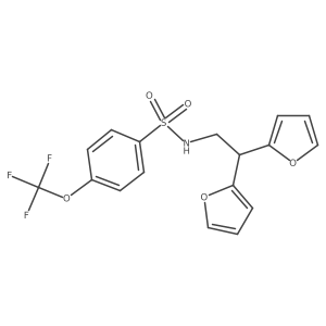 N-(2,2-di(furan-2-yl)ethyl)-4-(trifluoromethoxy)benzenesulfonamide Structure