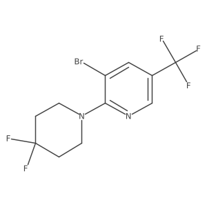 3-Bromo-2-(4,4-difluoropiperidin-1-yl)-5-(trifluoromethyl)pyridine结构式