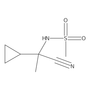 N-(1-Cyano-1-cyclopropylethyl)methanesulfonamide结构式