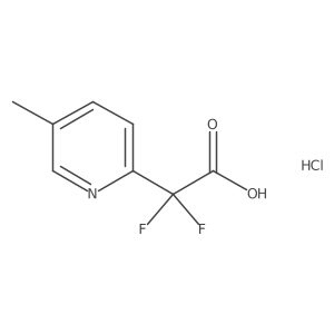 2,2-Difluoro-2-(5-methylpyridin-2-yl)acetic acid;hydrochloride结构式