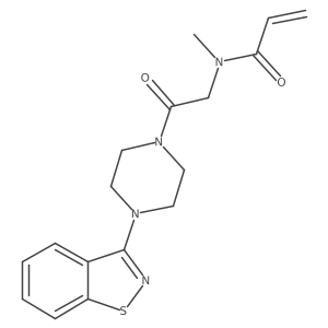 N-[2-[4-(1,2-Benzothiazol-3-yl)piperazin-1-yl]-2-oxoethyl]-N-methylprop-2-enamide Structure
