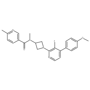 N-{1-[5-fluoro-6-(4-methoxyphenyl)pyrimidin-4-yl]azetidin-3-yl}-N,5-dimethylpyrazine-2-carboxamide Structure