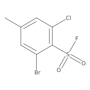 2-Bromo-6-chloro-4-methylbenzene-1-sulfonyl fluoride Structure