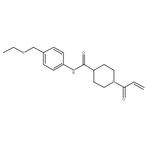 N-{4-[(ethylsulfanyl)methyl]phenyl}-1-(prop-2-enoyl)piperidine-4-carboxamide Structure