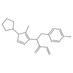 N-(1-Cyclopentyl-5-methyl-1H-pyrazol-4-yl)-N-((5-fluoropyridin-2-yl)methyl)acrylamide Structure