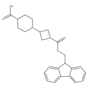 1-[1-(9H-Fluoren-9-ylmethoxycarbonyl)azetidin-3-yl]piperidine-4-carboxylic acid结构式