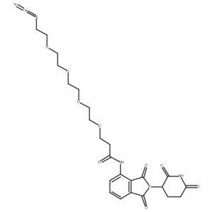 Pomalidomide-CO-PEG4-C2-azide Structure