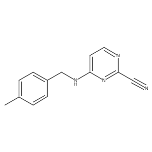4-{[(4-Methylphenyl)methyl]amino}pyrimidine-2-carbonitrile结构式