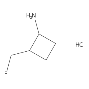(1R,2R)-2-(Fluoromethyl)cyclobutan-1-amine;hydrochloride结构式