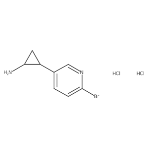 2-(6-Bromopyridin-3-yl)cyclopropan-1-amine dihydrochloride结构式