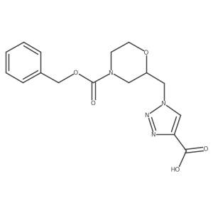1-({4-[(benzyloxy)carbonyl]morpholin-2-yl}methyl)-1H-1,2,3-triazole-4-carboxylic acid Structure
