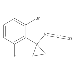 1-Bromo-3-fluoro-2-(1-isocyanatocyclopropyl)benzene结构式